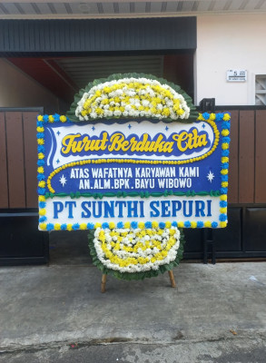 Papan Bunga Duka di Jurangmangu Timur